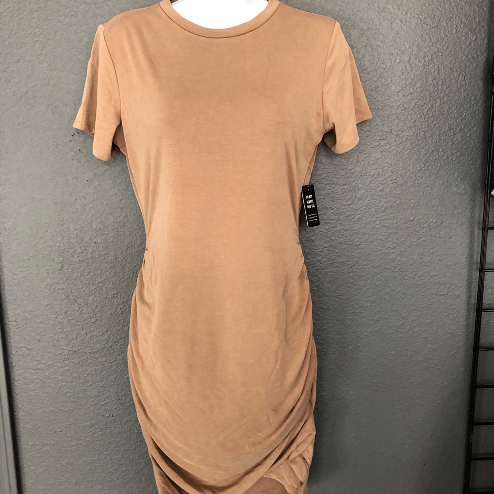 Express Silky smooth ruched t shirt dress